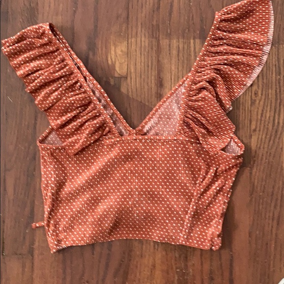 Zara cropped style blouse with Polka for pattern - Picture 3 of 3